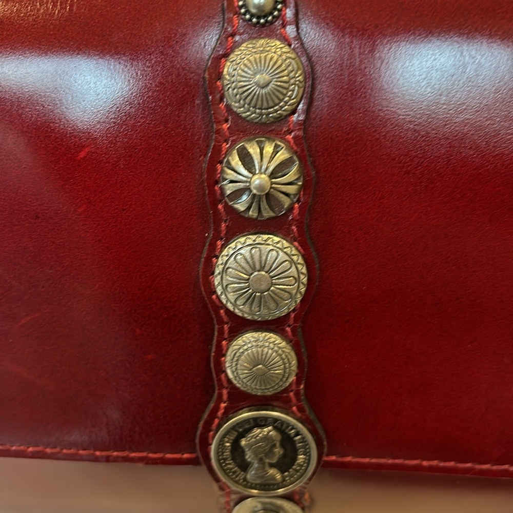 Patricia Nash Burgundy Crossbody Bag Renaissance Collection - Picture 7 of 16